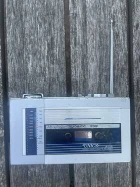 Up-1100 Unics Vintage Stereo Radio Cassette Tape Recorder Studio Working Record