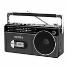 Vbb-25-gry Mini Bluetooth Boombox With Cassette Player Recorder And Radio Grey