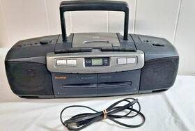 Cd769a Venturer Black High Speed Dubbing Portable Cd Player Boombox - Tested