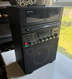 Venturer Kb971 Am/fm Double Cassette Karaoke Boombox One Touchrec Tested And Works