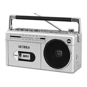 Vbb25slv Victrola 816203019783 Mini Bluetooth Boombox With Cassette Player Recorder And Am/fm Radio Si