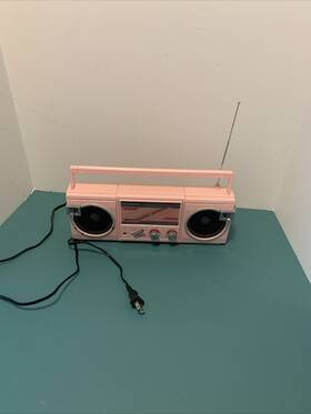 Fs-2000p Westminster Vtg Model Fs 2000p Mini Pink Boombox Stereo 13 Inch Tested