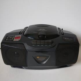 1894cd White Westinghouse Wpdc Boombox Cd-tape Player-radio Cord Tested/works