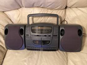 Wpdc-1324 White Westinghouse Vintage 1996 Dual Cassette Player Radio Tested Work