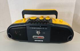 Wbb85r Wilson Vintage 90s Sports Boombox Radio Cassette Rare Yellow