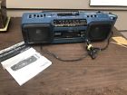 Wq-t282c Sharp Vintage Stereo Boombox Twin Cassette Recorder Ex Working Watt