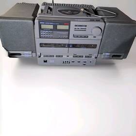 Ast-c10 Yamaha Vintage Portable Am/fm Compact Cd Dual Cassette Boombox. Working