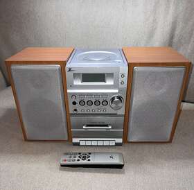 Lx-140a Zenith Lx140 Hifi Digital Book Shelf Stereo System Cd Cassette Am/fm Radio