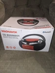 Magnavox Bluetooth Cd Boombox Black Red Fm Radio Euc. Fixed Price $25.00.