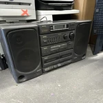 Aiwa CA-DW85T Black Boombox Stereo With Cassette Tape Feature. Fixed Price $70.00.