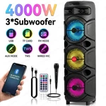 Triple 8" Woofer Large Bluetooth Speaker Rechargeable Stereo Karaoke Machine Mic. Fixed Price $77.78.