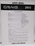 Craig 2613 Service Manual Am Fm Radio Cassette Recorder Specifications. Fixed Price $14.95.