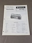 Sanyo Mini Stereo Radio Cassette Recorder M7150K Service Manual D-6081. Fixed Price $54.95.