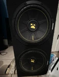Kicker Compc Dual 12" Subwoofer Enclosure Box, Single Port, Trunk Fit. Fixed Price $300.00.