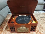 Electrohome Wellington Retro Music System -turntable Cd, Aux Radio Working. Fixed Price $35.00.