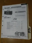Sharp GX-CD62 Service Manual Original Repair Book Stereo. Fixed Price $25.00.