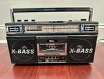 Qfx J-22U Am Fm SW1 SW2 4-BAND Radio Bass Cassette Boom Box Tested Rare Vtg. Fixed Price $49.99.