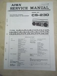 Aiwa Service Manual CS-230 Boombox/radio Original. Fixed Price $12.98.