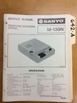 Sanyo Service Repair Manual Original Book 642A. Fixed Price $19.98.