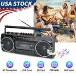 Bluetooth Boombox Speaker System W/ Am/fm/sw Radio Usb Cassette Player Recorder. Fixed Price $56.65.