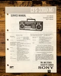 Sony CFS-3300 Radio / Stereo Service Manual *original*. Fixed Price $19.97.