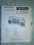 Sanyo M-W210 MW210 Service Manual Original Repair Book Stereo Boombox Radio. Fixed Price $25.00.