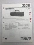 Original Sony CFS-207 Service Manual Repair Radio Cassette Corder Boombox 1991. Fixed Price $8.99.