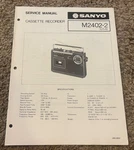 1979 Sanyo M2402-2 Cassette Recorder Service Manual. Fixed Price $20.00.