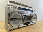 Sharp GF-4700 Silver 1980S Boombox Radio Stereo Cassette Tested. Fixed Price $225.00.