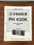 Fisher Ph 430K Cassette Recorder Service Manual *original*. Fixed Price $24.98.