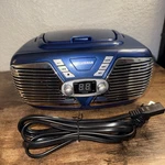 Sylvania SRCD-211 Blue Retro Player Boombox Am/fm Radio Tested Works No. Fixed Price $34.99.