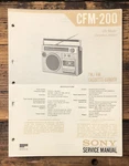 Sony CFM-200 Radio Cassette Service Manual *original*. Fixed Price $14.97.