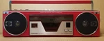 Red Toshiba Bombeat DM-02 Boombox (RT-S653) W/factory Cassette. Fixed Price $239.00.
