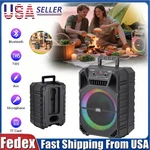 12" Portable Bluetooth Party Speaker Heavy Bass W/ Mic Remote Led Fm Aux Usb Tf. Fixed Price $63.65.