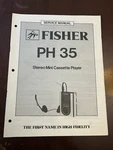 Fisher Ph 35 Stereo Mini Cassette Player Service Manual Vintage Oem Repair. Fixed Price $13.99.