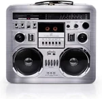 Retro Boombox Radio Lunchbox Tin Tote - 1980S Inspired Merchandise Multicolor. Fixed Price $38.99.