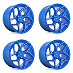 Set 4 Niche M268 Torsion 20X9 5X120 Anodized Blue Milled Wheels 20" 35MM. Fixed Price $980.00.