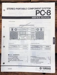 Yamaha PC-8 Portable Stereo / Radio Service Manual *original*. Fixed Price $29.97.