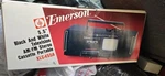 New Emerson 5.5" Black & White Television Am/fm Stereo Cassette Portable XLC455A. Fixed Price $200.00.