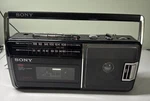 Vtg Sony Model CFM-140 Am/fm Cassette-corder 2 Bands Door Sticks Read. Fixed Price $49.95.