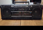 Vintage Boom Box Am Fm Radio Cassette Model 3-5676A Detachable Speakers. Fixed Price $74.95.