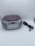 Y2K 2000S Emerson Cd Player Cassette Boombox Fm Radio Purple PD6517PL Works. Fixed Price $79.99.