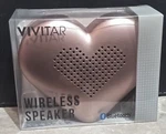 Vivitar Rose Gold Heart Shape Wireless Bluetooth Portable Speaker. Fixed Price $10.95.