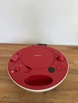 Sony ZS-E5 Personal Audio System Cd Player Am/fm Radio Red/cream Tested. Fixed Price $45.60.