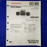 Sony CFS-905 Service Manual Original Paper Oem Repair Guide Usa. Fixed Price $26.96.