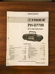 Fisher PH-D7700 Boombox Radio Service Manual *original*. Fixed Price $29.97.