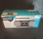 Vintage Sanyo Am/fm Stereo Radio Cassette Recorder - Model: M7015 Tested W/box. Fixed Price $149.99.