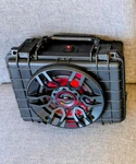 Compact, Rugged Bluetooth Speaker Red Led Lights Simple, Portable Build. Fixed Price $179.99.