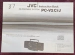 Jvc PC-V2C/J Cd Portable System Oem Owners Operators Manual * Great Condition. Fixed Price $18.90.