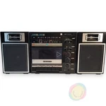 Vintage Sanyo M9708 Boombox 1980S Ghettoblaster Detachable Speakers Tested Work. Fixed Price $108.99.